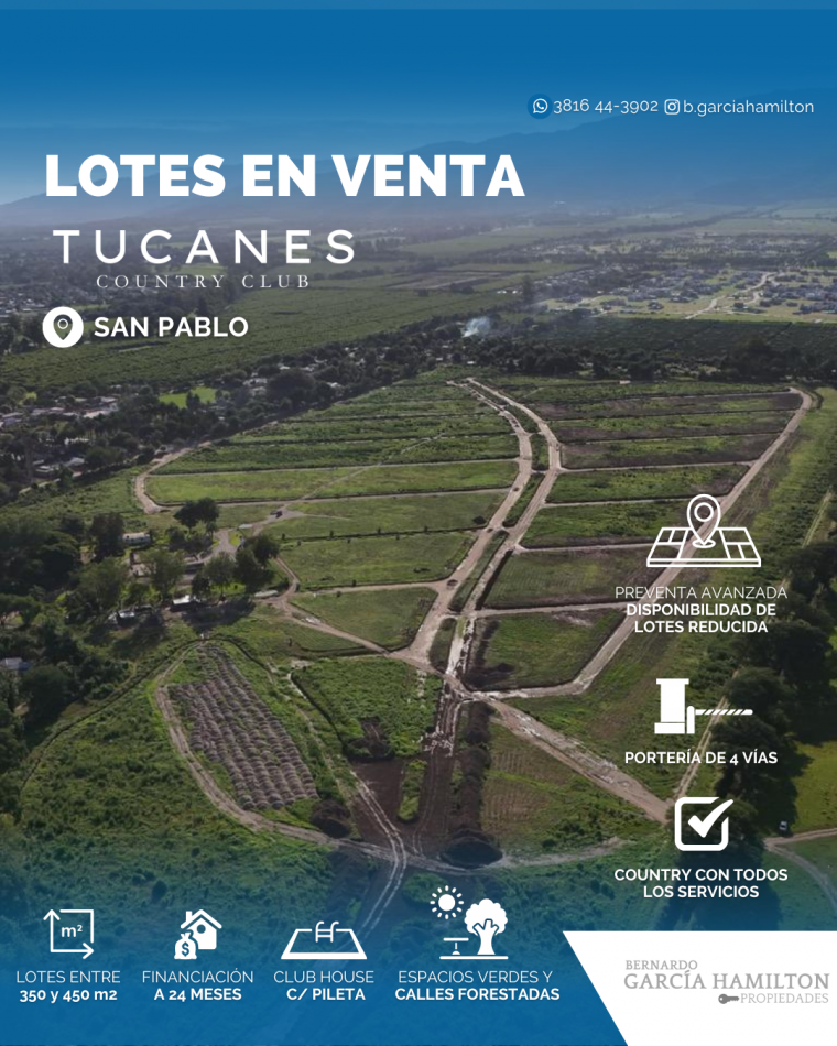 TERRENOS en venta. TUCANES COUNTRY CLUB